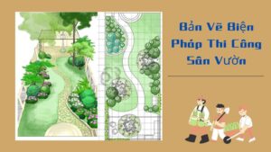 bản vẽ biện pháp thi công sân vườn