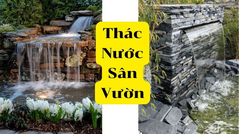 thác nước sân vườn